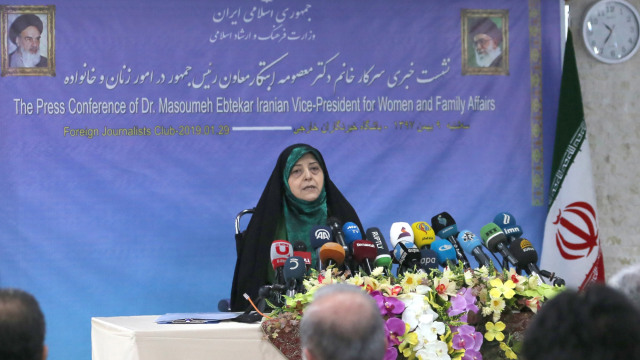 Wakil presiden Iran untuk Urusan Perempuan dan Keluarga, Masoumeh Ebtekar. Foto: ATTA KENARE / AFP