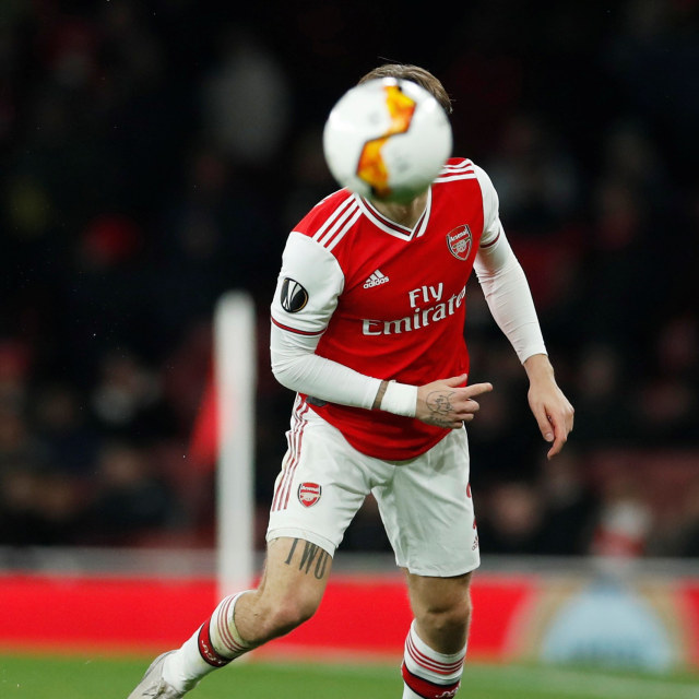 Hector Bellerin, bek kanan Arsenal. Foto: David Klein/REUTERS