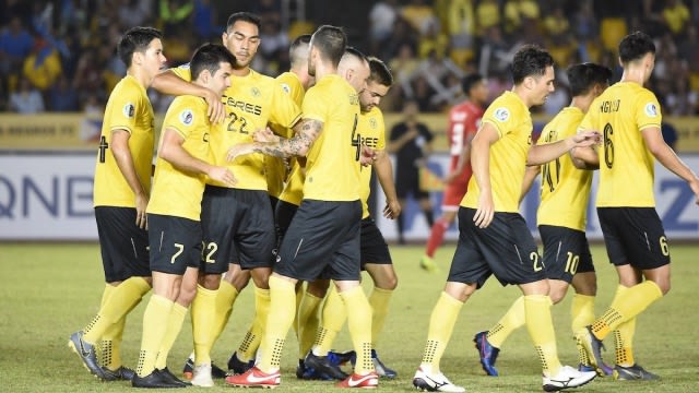 Para pemain Ceres Negros merayakan gol ke gawang Persija. Foto: Dok. AFC