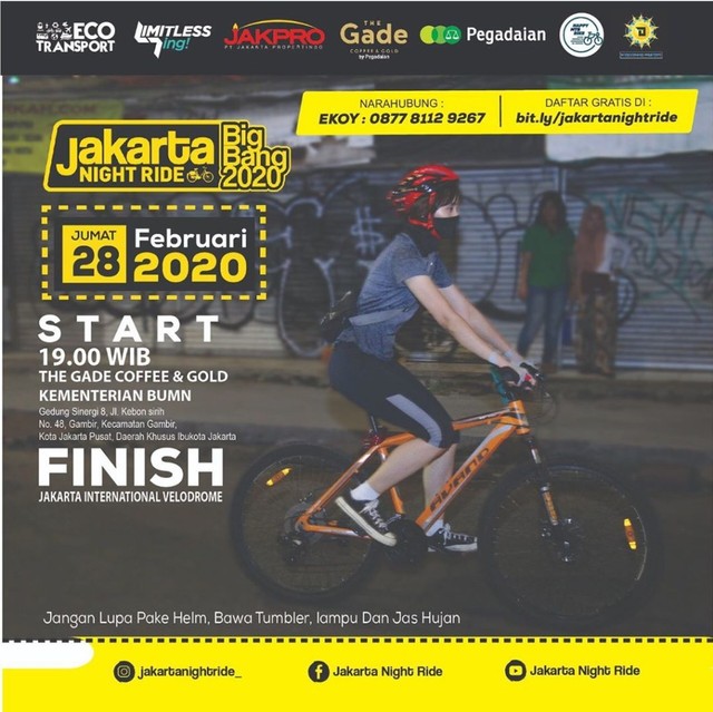 Poster acara Jakarta Night Ride 2020. (Foto: Twitter @jakartanight.ride)