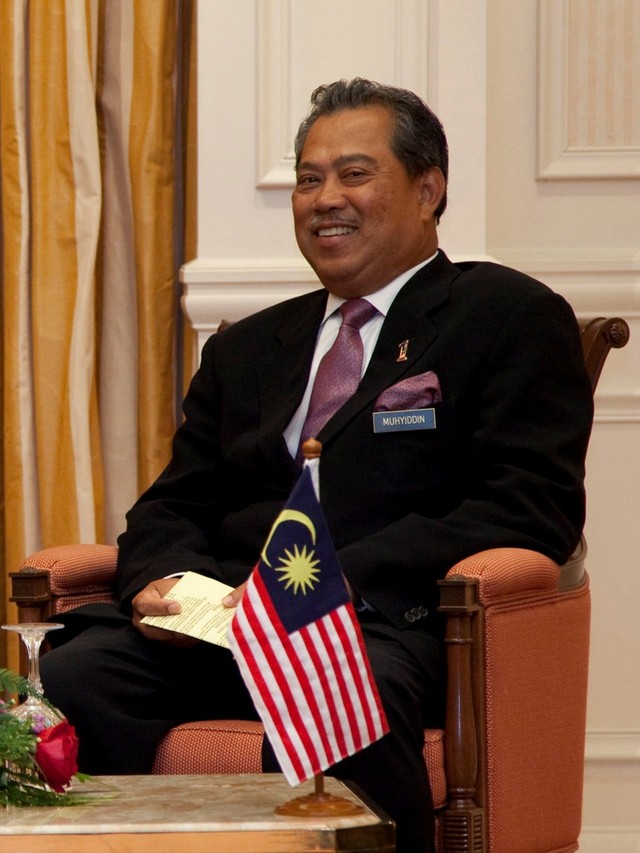 Ketua Partai Bersatu Malaysia, Tan Sri Muhyiddin Yassin. Foto: Evan Vucci / POOL / AFP