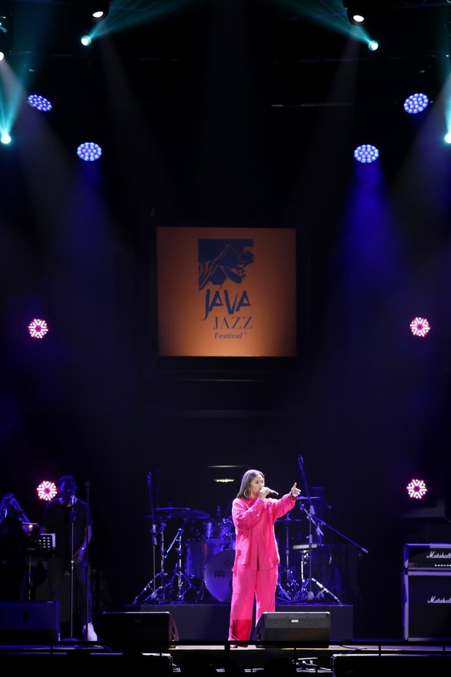 Penampilan Marion Jola pada Java Jazz Festival 2020 di JI Expo Kemayoran, Jakarta, Jumat (28/2).
 Foto: Nugroho Sejati/kumparan