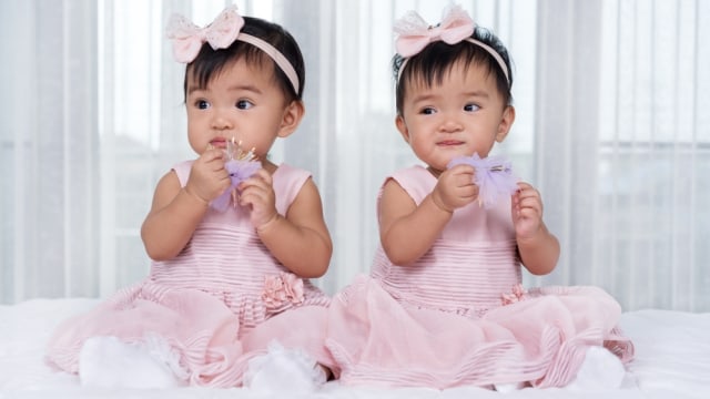 Ilustrasi bayi kembar perempuan. Foto: Shutter Stock