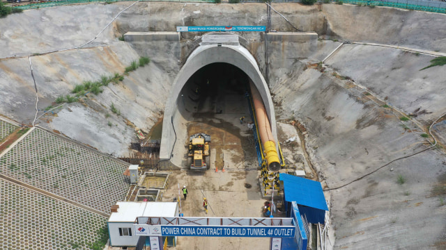 Lokasi pembangunan Kereta Cepat Jakarta-Bandung yang dihentikan sementara oleh Kementerian PUPR.  Foto: Dok KCIC