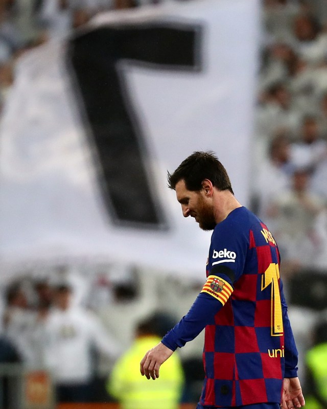 Lionel Messi tampil buruk di laga El Clasico. Foto:  REUTERS/Sergio Perez