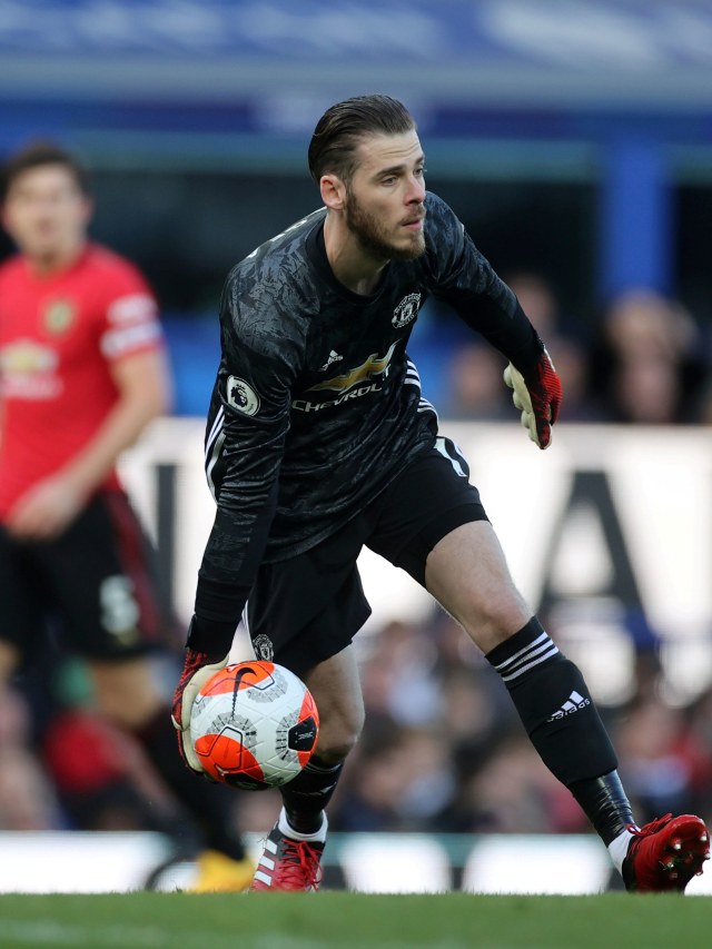 David de Gea di laga Everton vs Manchester United. Foto: Reuters/Carl Recine