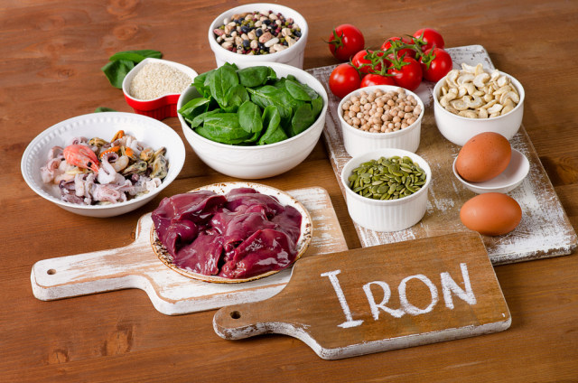 Makanan yang mengandung zat besi. Foto: Shutterstock