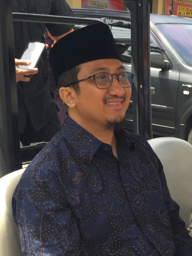 Yusuf Mansur di Polrestabes Surabaya. Foto: Yuana Fatwalloh/kumparan 