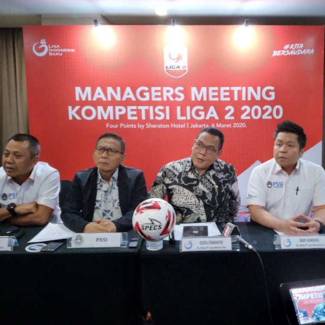 Managers Meeting Liga 2 di Hotel Four Points, Jakarta, Jumat (6/3/2020) Foto: Ferry Tri Adi/kumparan