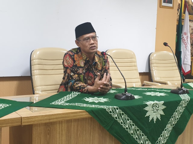 Ketua Umum Pimpinan Pusat Muhammadiyah Haedar Nashir. Foto: atx