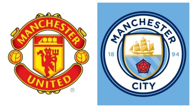 Derbi Manchester: Manchester United vs Manchester City. Foto: Twitter/@ManUTD & Twitter/@ManCity