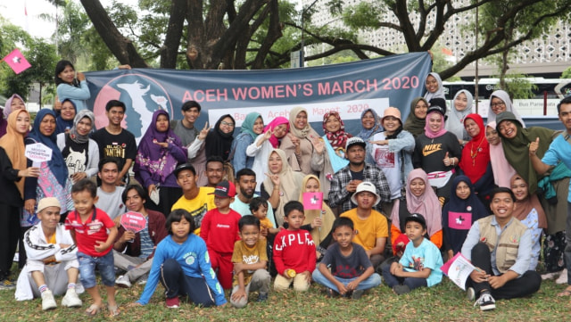 Peringatan Hari Perempuan Sedunia 2020 di Blang Padang, Banda Aceh 