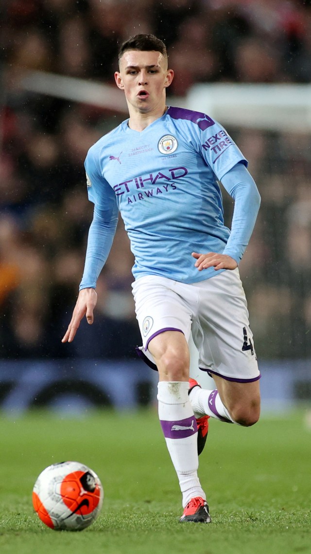 Pemain Manchester City Phil Foden beraksi. Foto: Reuters / Carl Recine
