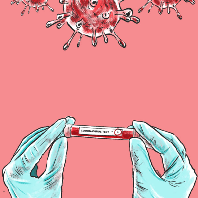 Ilustrasi coronavirus. Oleh: Maulana Saputra/kumparan