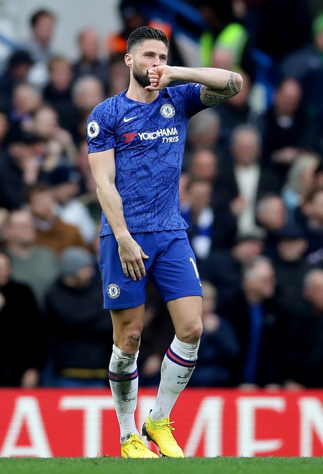 Olivier Giroud, penyerang Chelsea. Foto: REUTERS/David Klein