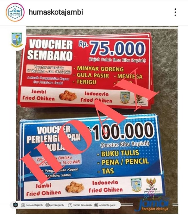 Waspada Penipuan Bagi-Bagi Voucher dari Baznas dan Pemkot Jambi (6266)
