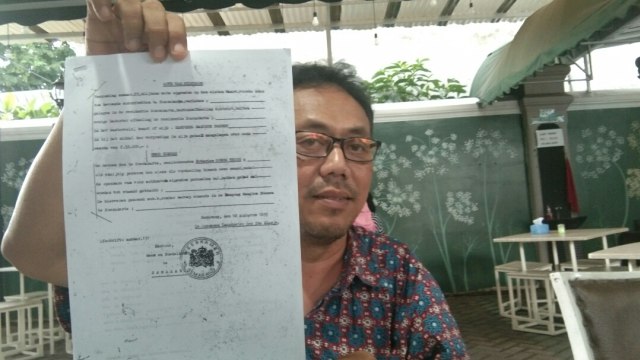 Ahli waris R Ariyo Rahindra Widiastomo, melalui Kuasa Hukumnya, Bambang Ary Wibowo, telah melayangkan gugatan melalui Pengadilan Negeri Surakarta ke Pemprov Jateng. (Tara Wahyu)