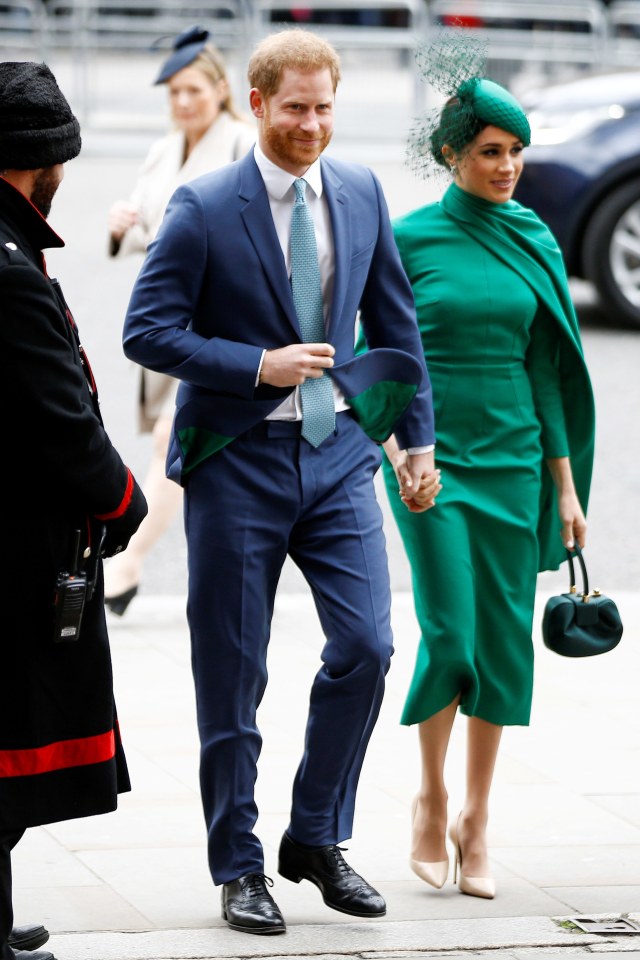 Pangeran Harry dan Meghan Markel tiba pada Commonwealth Service tahunan di Westminster Abbey di London, Inggris Foto: Richard Pohle / Pool via REUTERS