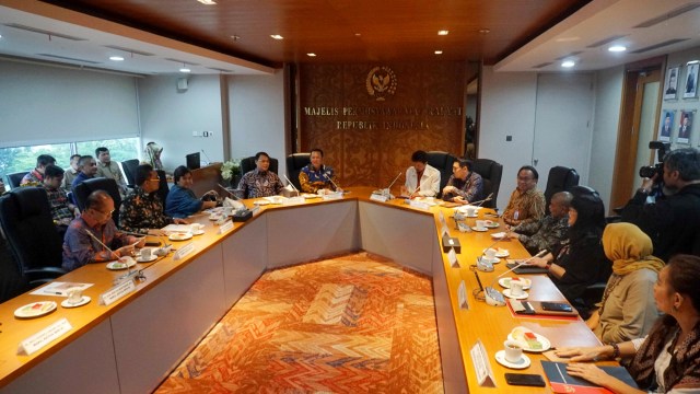 Pertemuan Ketua MPR RI Bambang Soesatyo dengan Kepala BPIP Yudian Wahyudi di Kompleks Parlemen, Senayan, Jakarta, Selasa (10/3). Foto: Irfan Adi Saputra/kumparan
