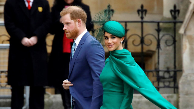 Pangeran Harry dan Meghan Markle, di Commonwealth Day, di London. Foto: AFP/POOL/PHIL HARRIS
