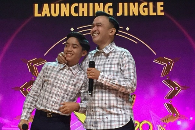 Ruben Onsu dan Betrand Peto di launching jingle KDI, MNC Studios, Kebon Jeruk Jakarta Barat, Rabu (11/3). Foto: Giovanni/kumparan