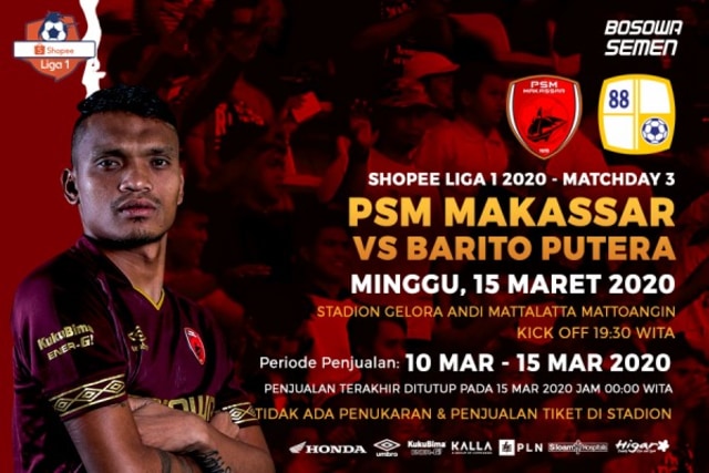 Shopee Liga 1 2020: PSM Makassar Vs Barito Putera | kumparan.com