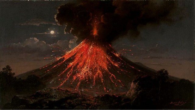Foto: Ilustrasi Letusan Gunung Api Toba Sekitar 74.000 Tahun yang Lalu. 