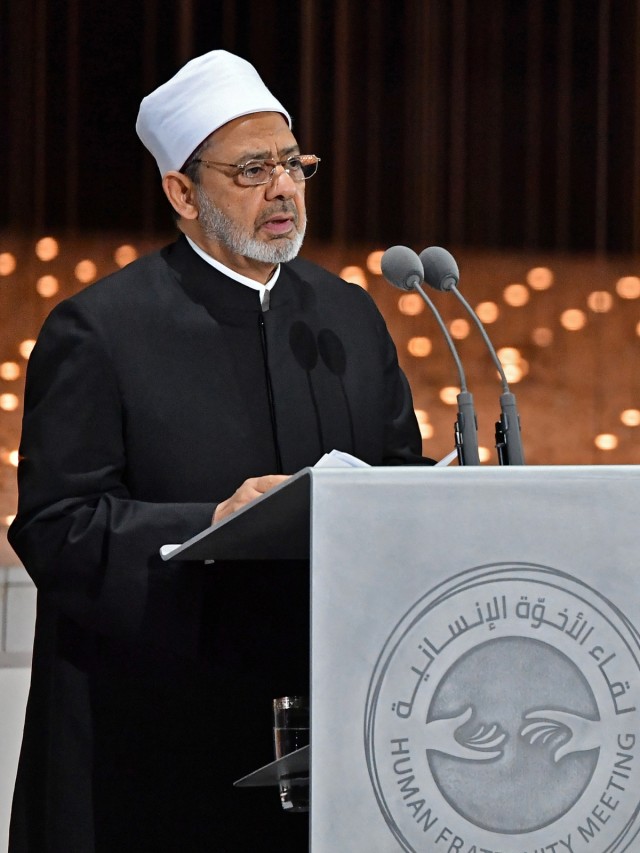 Imam Besar Al-Azhar, Sheikh Ahmed Al-Tayeb. Foto: Vincenzo PINTO / AFP