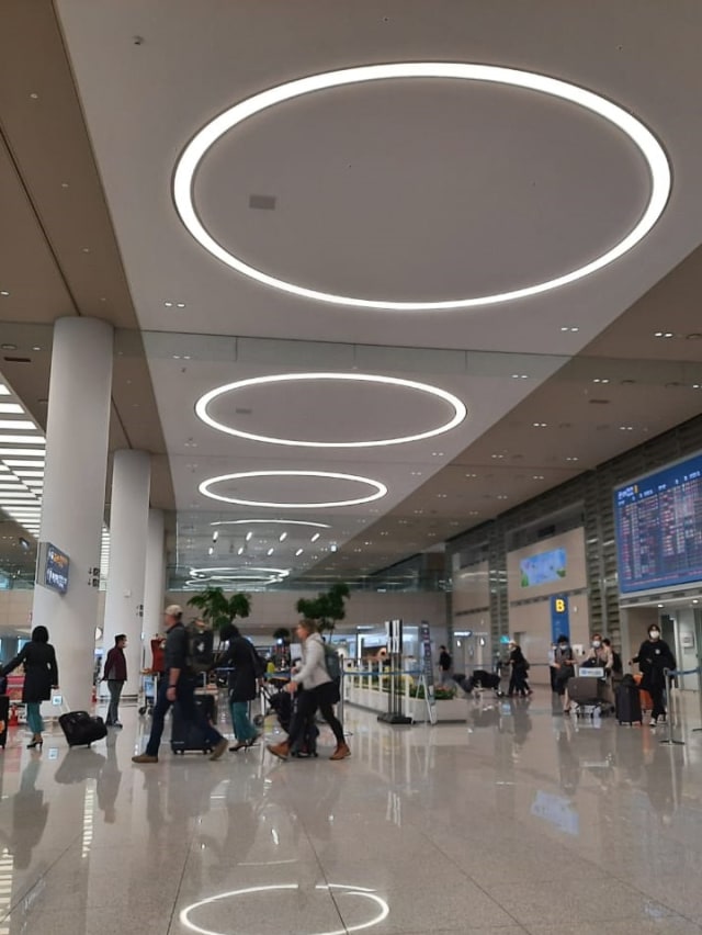 Terminal kedatangan di Bandara Incheon, Korea Selatan. Foto: Khiththati/acehkini