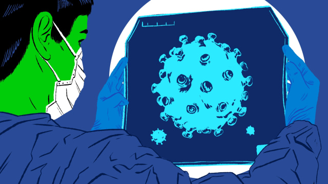 Virus corona. Ilustrator: Maulana Saputra/kumparan