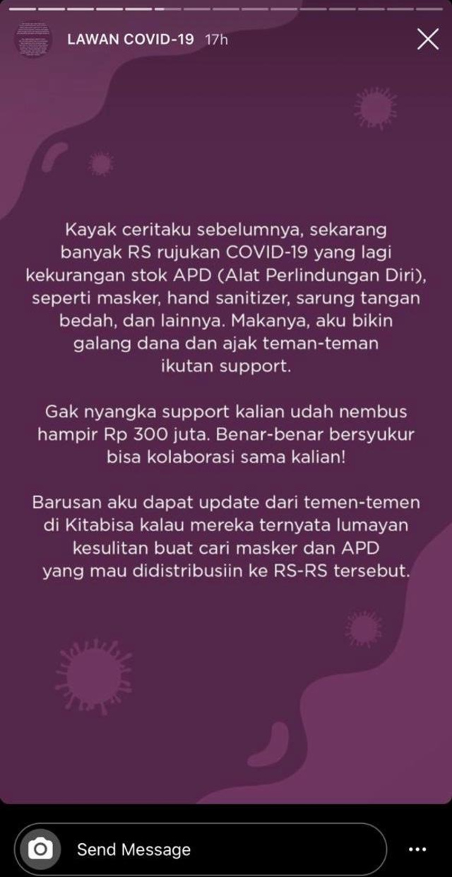 Rachel Vennya Berhasil Galang Dana Rp 1 Miliar untuk Pencegahan Virus Corona (8042)