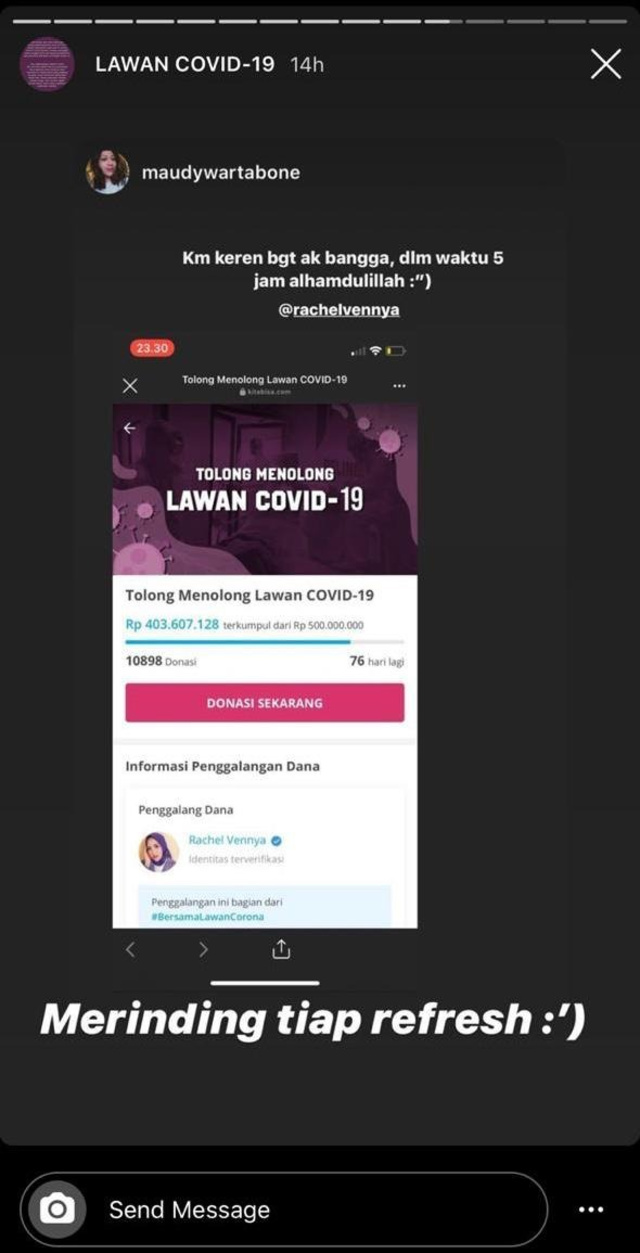 Rachel Vennya Berhasil Galang Dana Rp 1 Miliar untuk Pencegahan Virus Corona (8045)