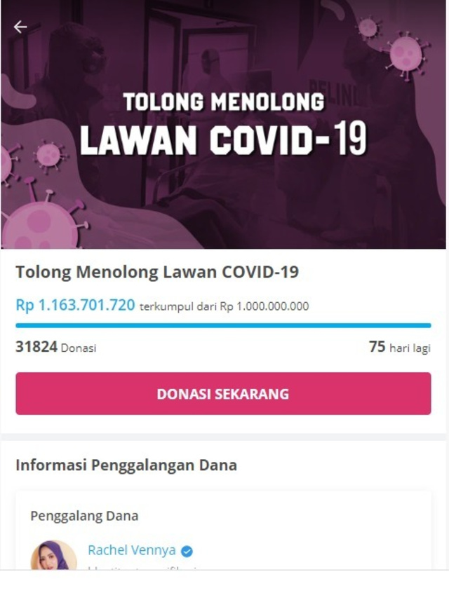 Rachel Vennya Berhasil Galang Dana Rp 1 Miliar untuk Pencegahan Virus Corona (8036)