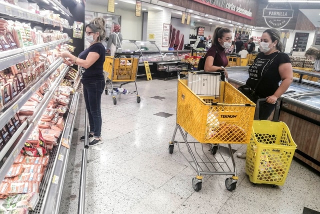 Panic buying, Kolombia, supermarket