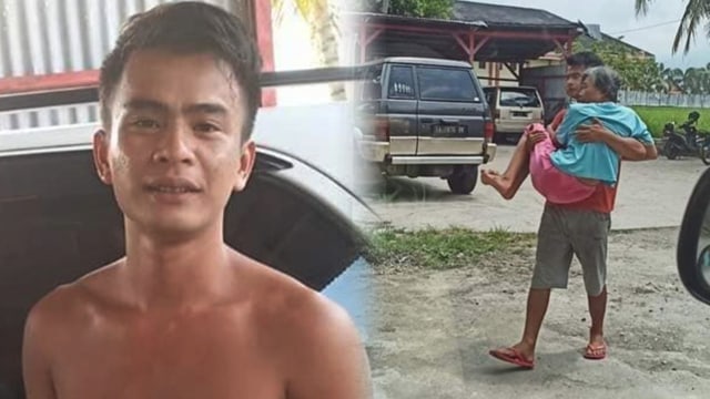 Kisah Pria di Sumbar Boyong Ibunya yang Lumpuh Setiap Hari ke Tempat Kerja (860723)