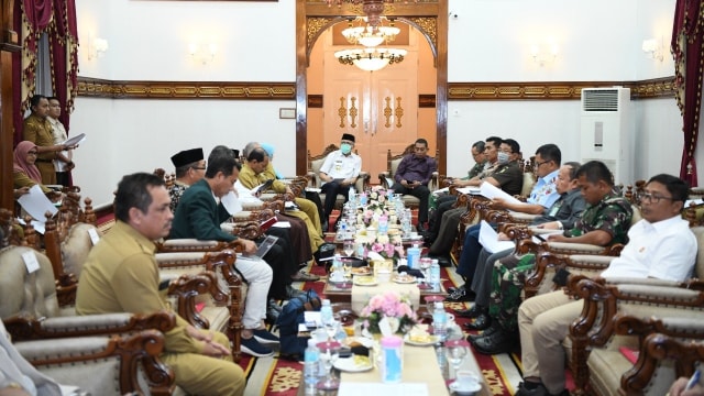 Rapat Forkopimda Aceh membahas antisipasi Virus Corona