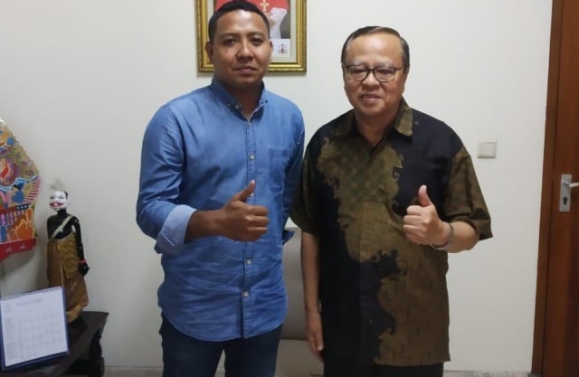 Juventus Prima Yoris Kago bersama Ketua Konferensi Waligereja Indonesia (KWI) Ignatius Kardinal Suharyo. 