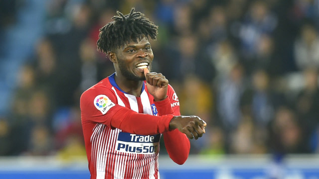 Thomas Partey, pemain Atletico Madrid. Foto: ANDER GILLENEA / AFP