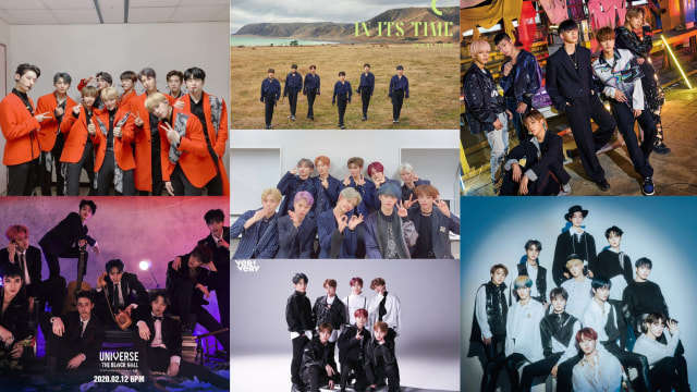 Lineup boyband di survival show Road to Kingdom. Foto: FB Pentagon, ONF, Golden Child, The Boyz & IG @official_oneus @the_verivery @worldklass_too