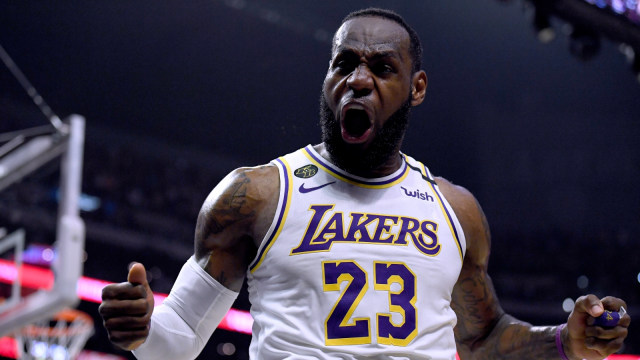 LeBron James, bintang Los Angeles Lakers. Foto: AFP/Harry How
