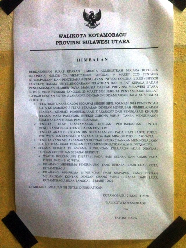 imbauan walikota kotamobagu tentang latsar cpns.jpg
