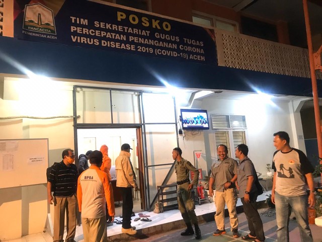 Posko sekretariat penanganan Virus Corona di Kantor BPBA, Dok. Forum PRB Aceh