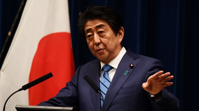 Perdana Menteri Jepang, Shinzo Abe. Foto: CHARLY TRIBALLEAU / AFP