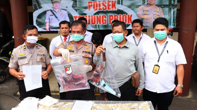Barang bukti tawuran di Jakarta Utara.  Foto:  Dok. Polsek Tanjung Priok