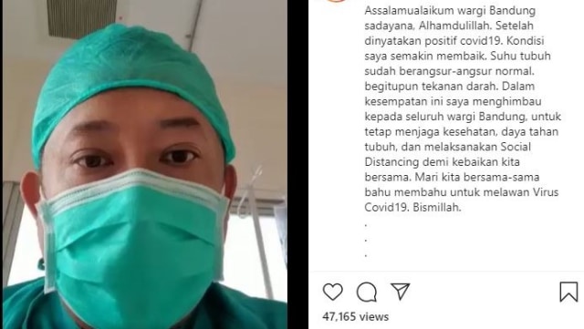 Layar tangkap instagram Wakil Wali Kota Bandung Yana Mulyana (Istimewa)