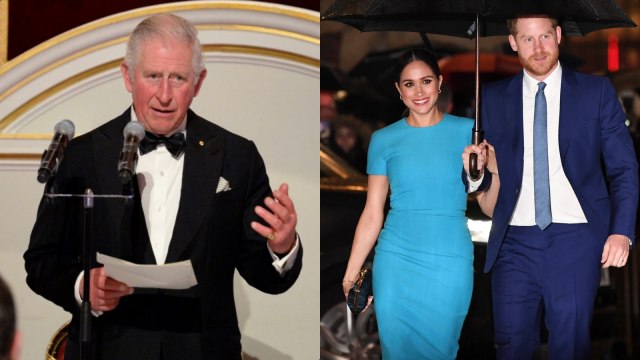 Charles, Meghan, Harry