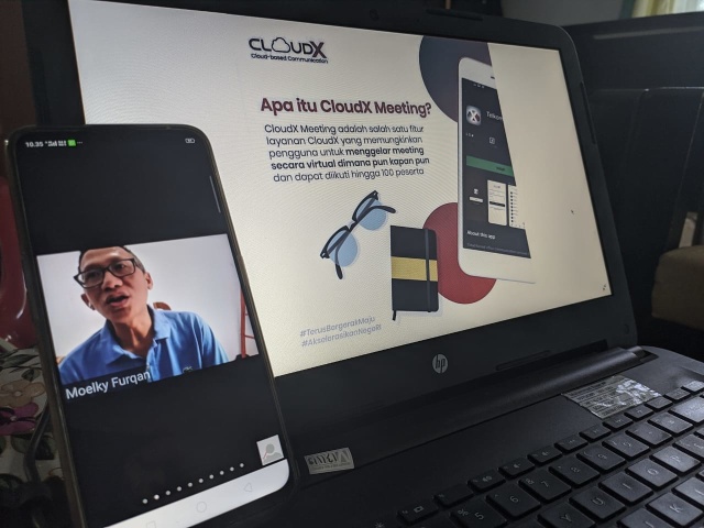 Fitur CloudX Meeting. Foto: Dok. Telkomsel