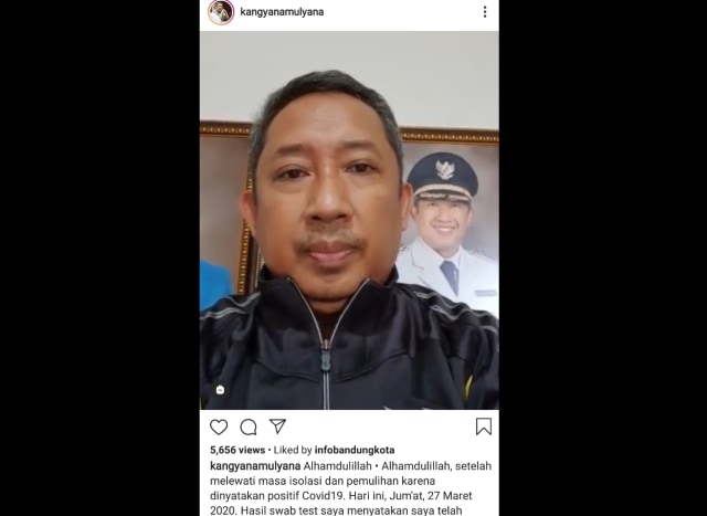 Layar tangkap akun instagram Yana Mulyana (Istimewa)