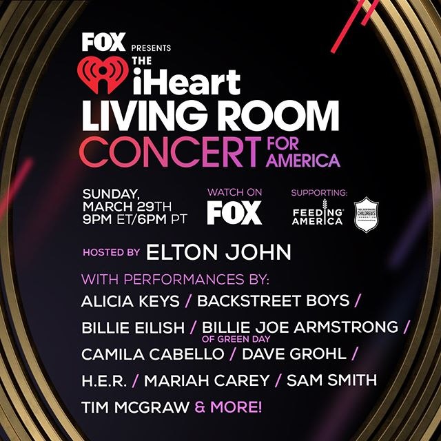 Living Room Concert for America. Foto: Dok: Instagram @iheartradio