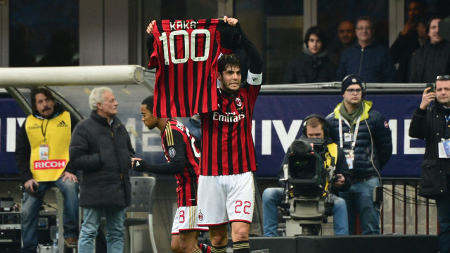 Ricardo Kaka saat masih membela AC Milan. Foto: GIUSEPPE CACACE / AFP
